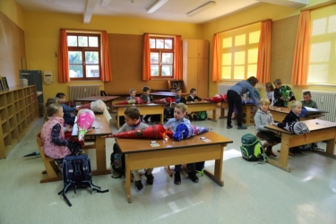 Schulanfang an der Grundschule Großholzhausen